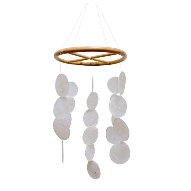 Natural Shell Wind Chime Outdoor Nordic Korean Style Decoration Hotel Dorm Home Office Wind Catcher Nursery Decor Hanging Decorations Photography Accessories Gift For Mom